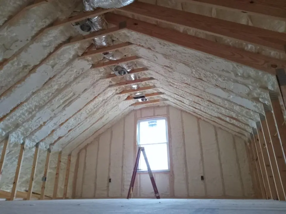 Spray foam roofing application for Crawl Space Insulation project in Dover